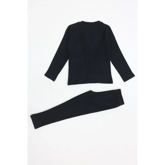 5-12 Yaş İnterlok Fitilli Takım Siyah - 52181.1567.