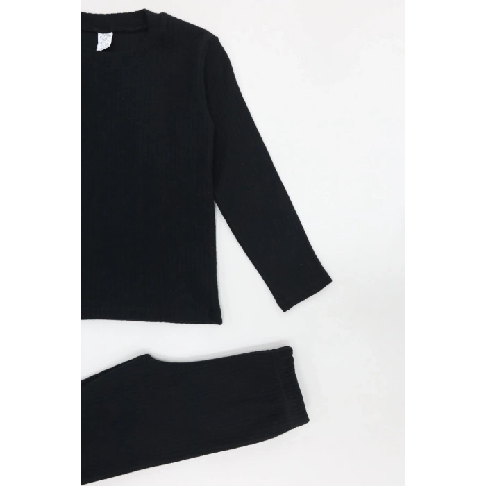 5-12 Yaş İnterlok Fitilli Takım Siyah - 52181.1567.