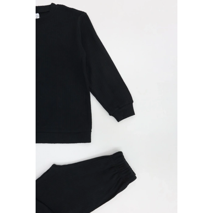 5-12 Yaş İnterlok Fitilli Takım Siyah - 52183.1567.