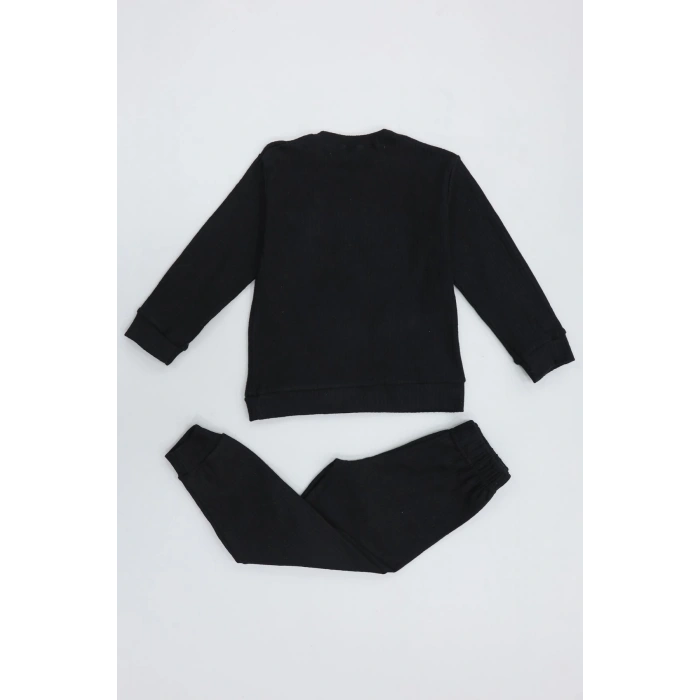 5-12 Yaş İnterlok Fitilli Takım Siyah - 52184.1567.