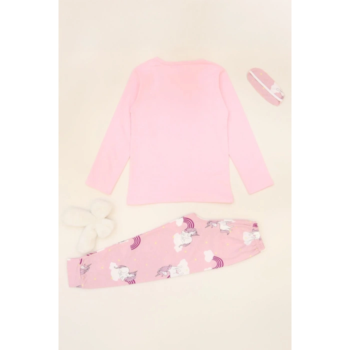 5-12 Yaş Süprem Penye Pijama Takımı Pembebeyaz - 52081.1951.