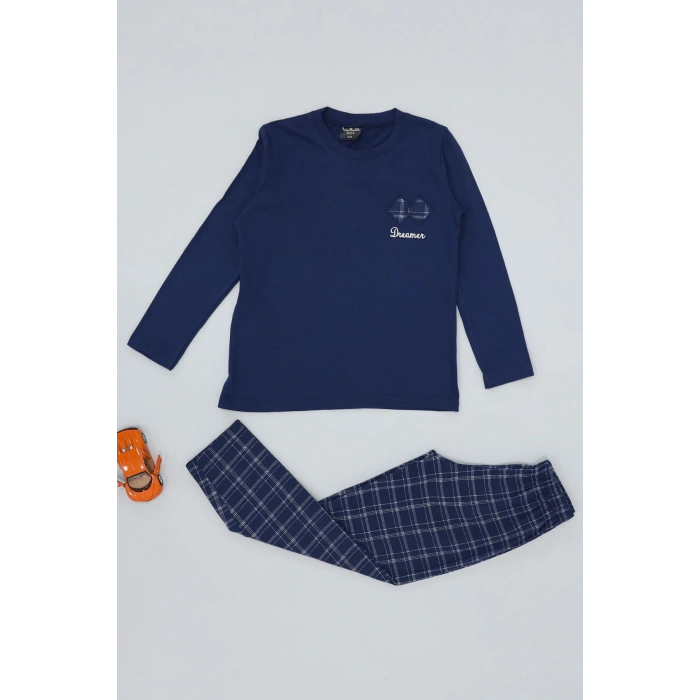 5-12 Yaş Süprem Pijama Takımı Lacivert - 52091.1048.