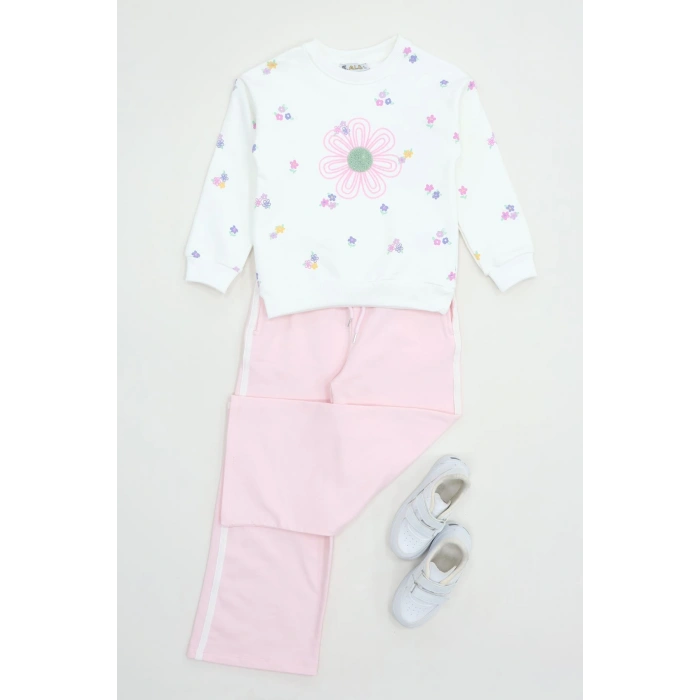 6-9 Yaş 2 İplik Şardonlu Çocuk Takım Açıkpembe - 6264369.1576.