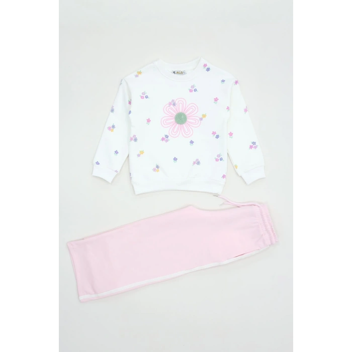 6-9 Yaş 2 İplik Şardonlu Çocuk Takım Açıkpembe - 6264369.1576.