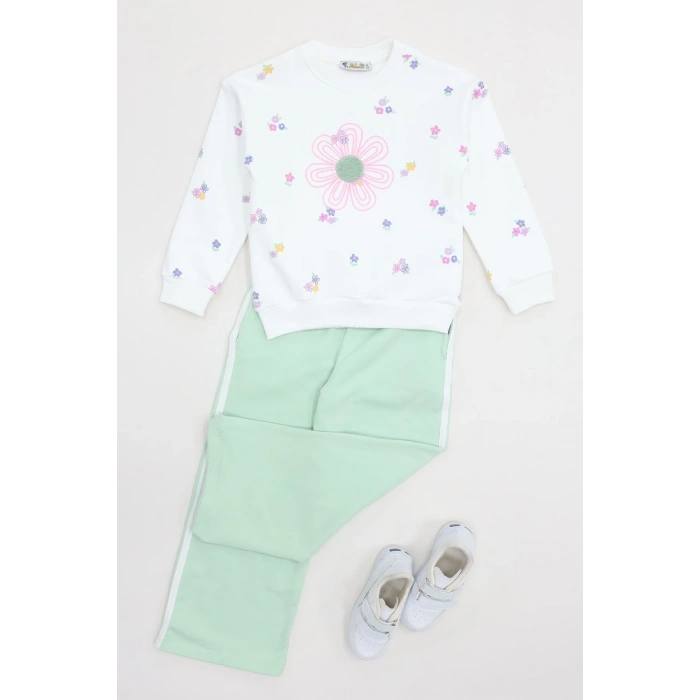 6-9 Yaş 2 İplik Şardonlu Çocuk Takım Çağla - 6264369.1576.