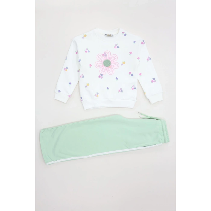 6-9 Yaş 2 İplik Şardonlu Çocuk Takım Çağla - 6264369.1576.