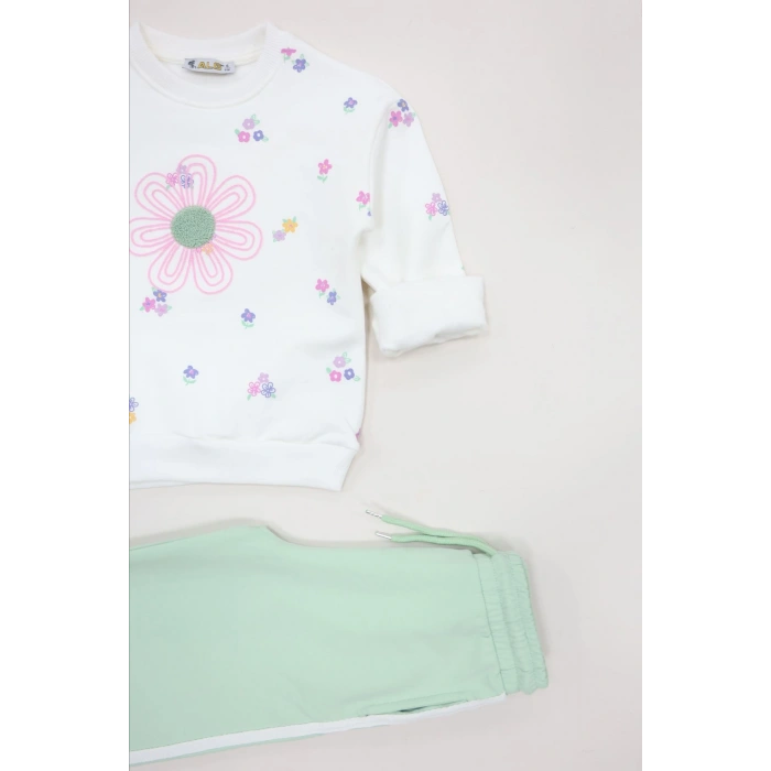 6-9 Yaş 2 İplik Şardonlu Çocuk Takım Çağla - 6264369.1576.