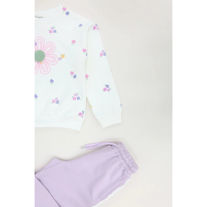 6-9 Yaş 2 İplik Şardonlu Çocuk Takım Lila1 - 6264369.1576.