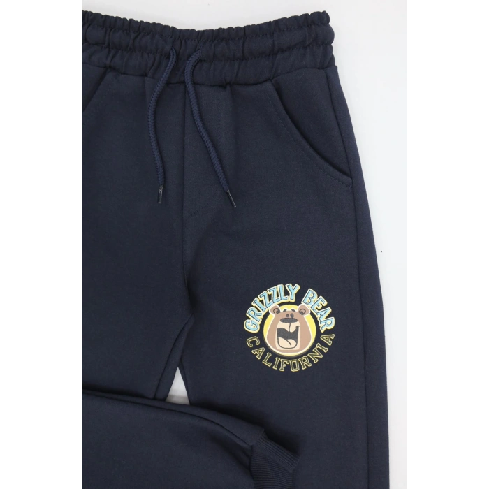 6-9 Yaş 2 İplik Şardonsuz Eşofman Altı Lacivert - 2260015.1576.