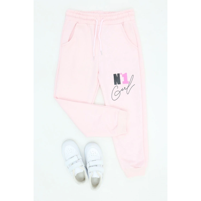 6-9 Yaş 2 İplik Şardonsuz Eşofman Altı Pembe - 6260030.1576.