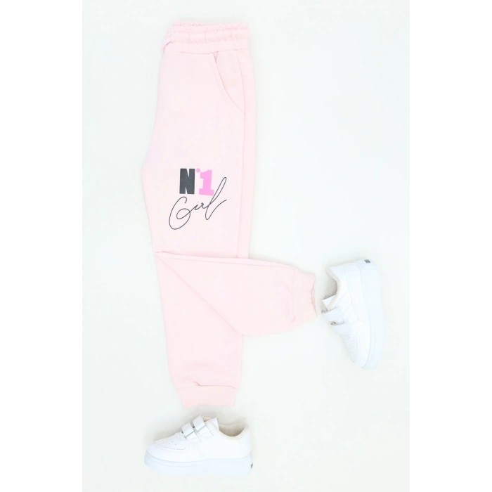 6-9 Yaş 2 İplik Şardonsuz Eşofman Altı Pembe - 6260030.1576.