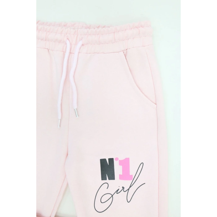 6-9 Yaş 2 İplik Şardonsuz Eşofman Altı Pembe - 6260030.1576.