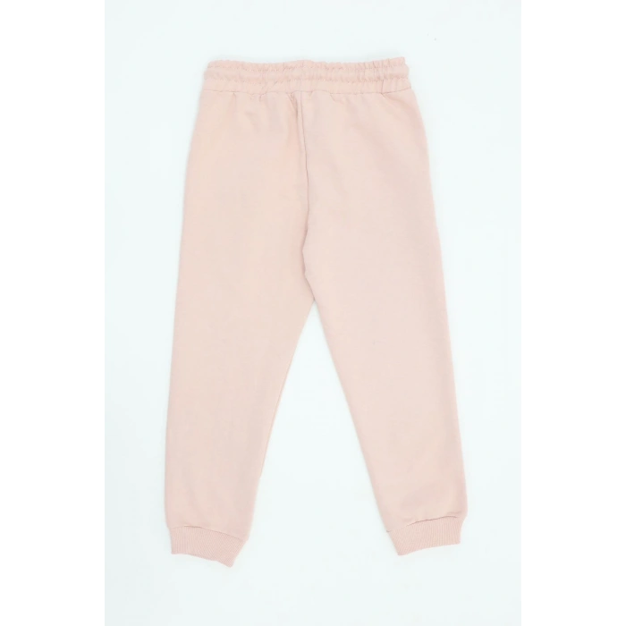 6-9 Yaş 2 İplik Şardonsuz Eşofman Altı Pudra - 6260030.1576.