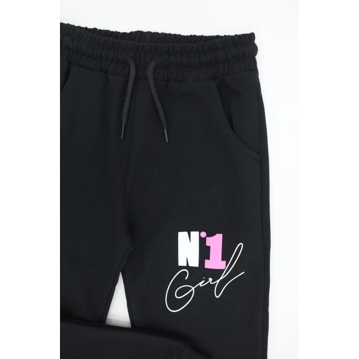 6-9 Yaş 2 İplik Şardonsuz Eşofman Altı Siyah - 6260030.1576.