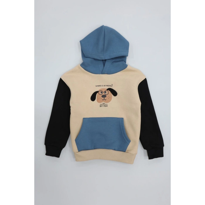 6-9 Yaş 3 İplik Şardonlu Sweat Mavi - 2264009.1576.