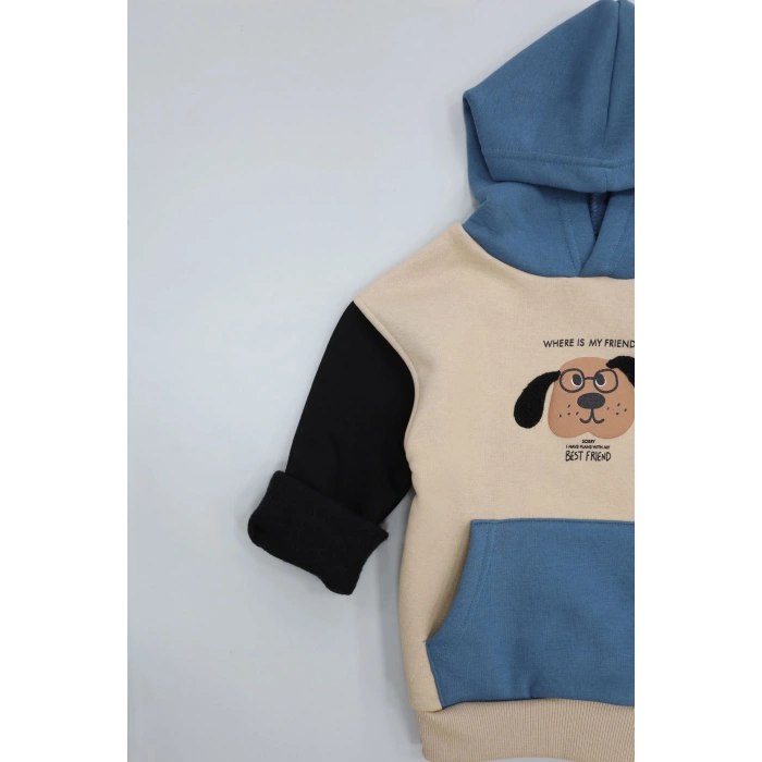 6-9 Yaş 3 İplik Şardonlu Sweat Mavi - 2264009.1576.