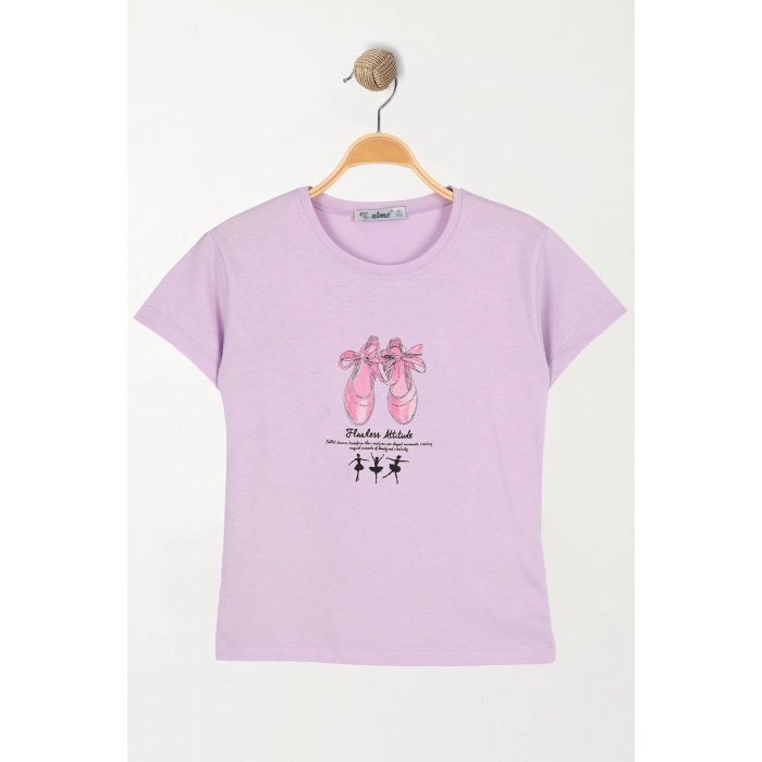 6-9 Yaş Çocuk Tişört Lila - 6250106.1576.