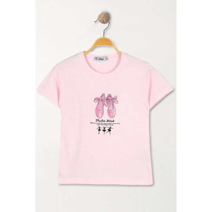 6-9 Yaş Çocuk Tişört Pembe - 6250106.1576.