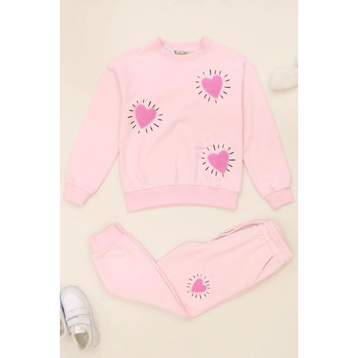 6-9 Yaş Şardonlu Yumoş Kumaş Takım Açıkpembe - 6264320.1576.