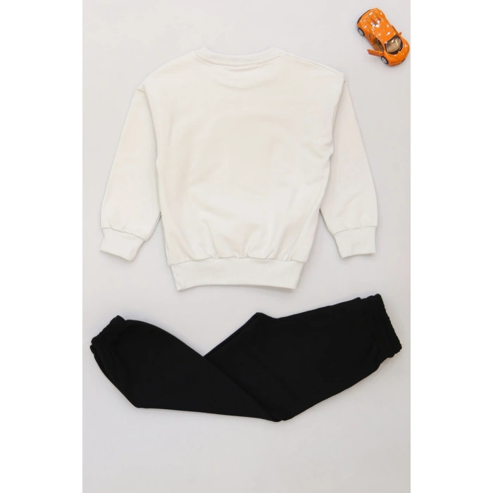 6-9 Yaş Şardonlu Yumoş Kumaş Takım Gri - 2264058.1576.