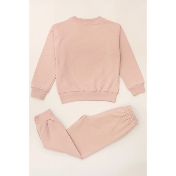 6-9 Yaş Şardonlu Yumoş Kumaş Takım Pudra - 6264361.1576.