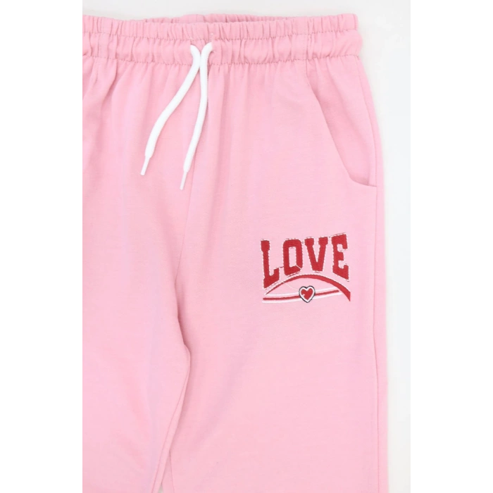 8-12 Yaş 2 İplik Şardonsuz Eşofman Altı Pembe - 725746.1576.