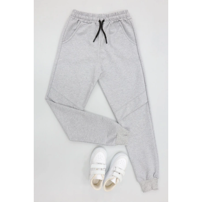 8-16 Yaş 2 İplik Eşofman Altı Gri - 55038.2066.