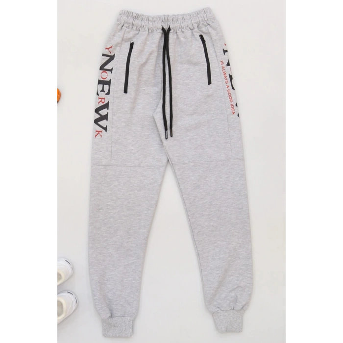 8-16 Yaş 2 İplik Likralı Eşofman Altı Dumangri - 42184.2066.