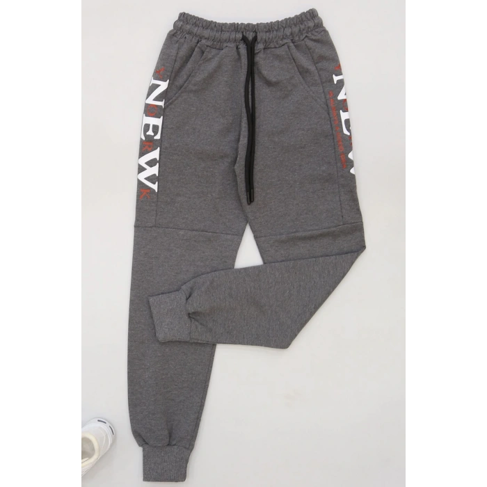 8-16 Yaş 2 İplik Likralı Eşofman Altı Füme - 42184.2066.