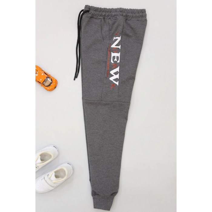 8-16 Yaş 2 İplik Likralı Eşofman Altı Füme - 42184.2066.