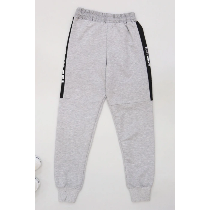 8-16 Yaş 2 İplik Likralı Eşofman Altı Gri2 - 42183.2066.