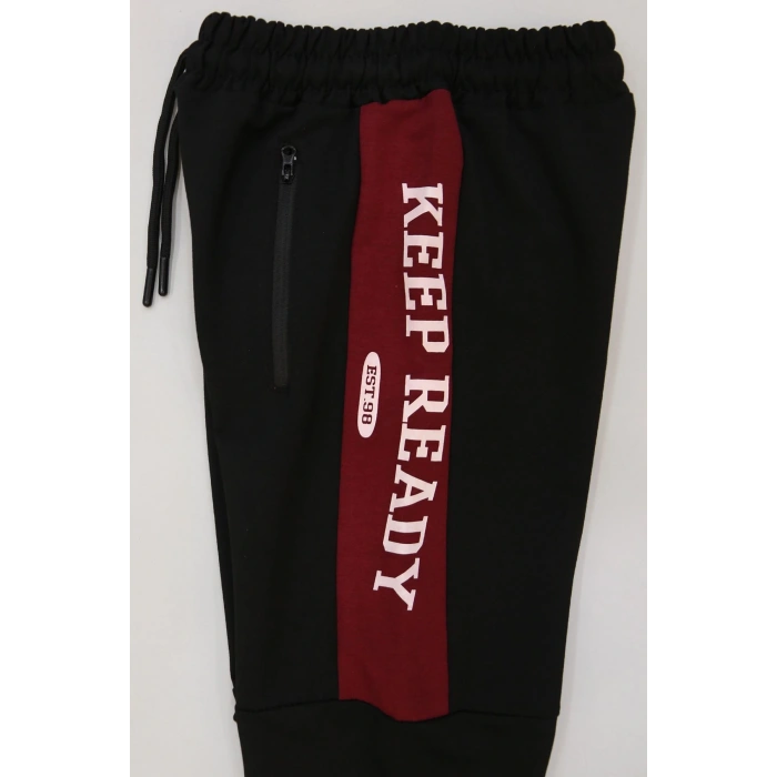 8-16 Yaş 2 İplik Likralı Eşofman Altı Siyahbordo - 42183.2066.