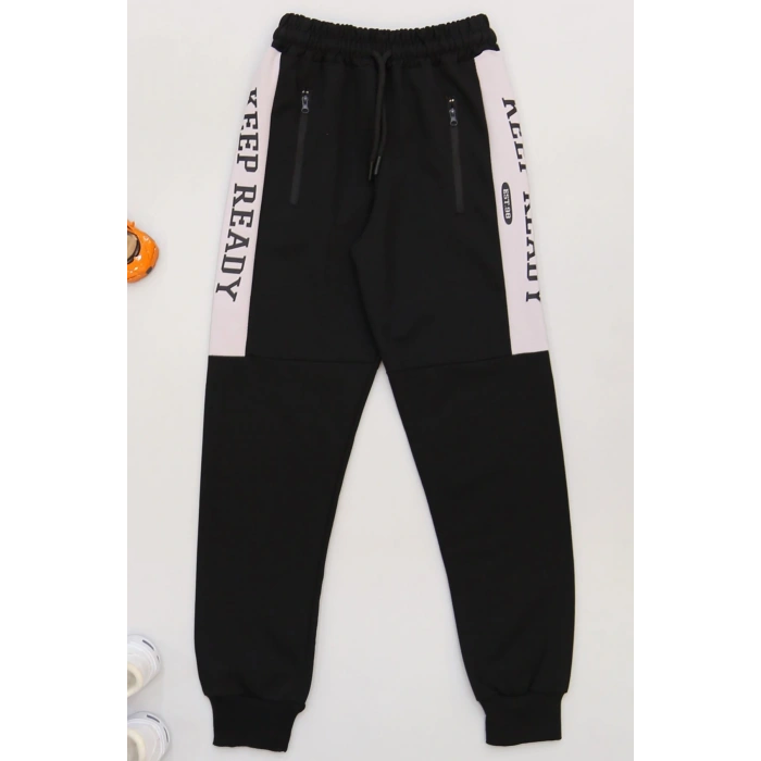 8-16 Yaş 2 İplik Likralı Eşofman Altı Siyahvizon - 42183.2066.