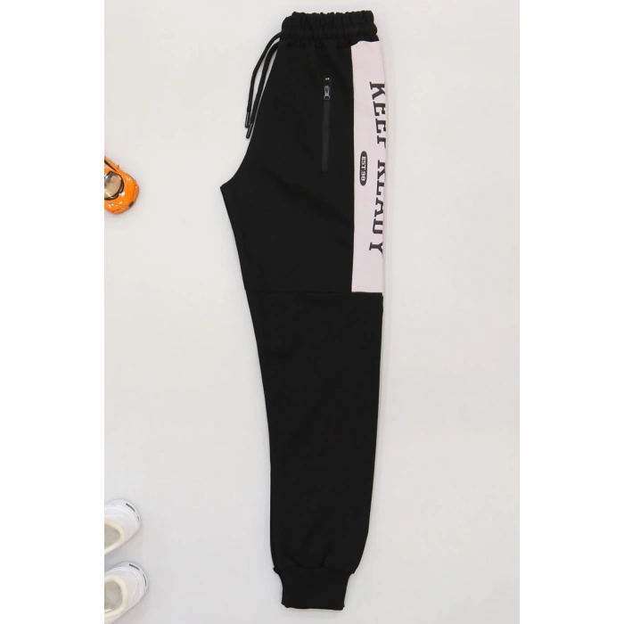 8-16 Yaş 2 İplik Likralı Eşofman Altı Siyahvizon - 42183.2066.