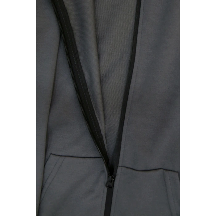 9-12 Yaş İki İplik Şardonsuz Fermuarlı Takım Füme - 42197.1937.