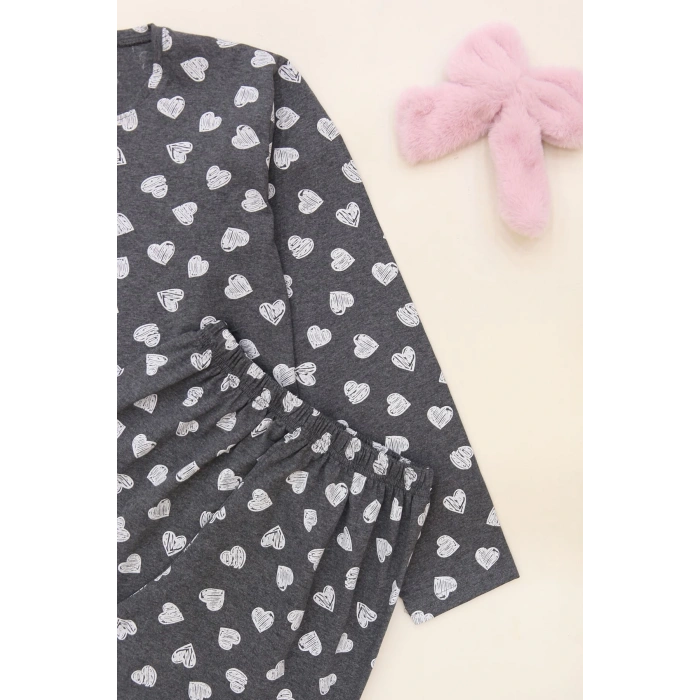 9-14 Yaş Alt Üst Aynı Çocuk Pijama Takımı Fümebeyaz - 50725.1961.