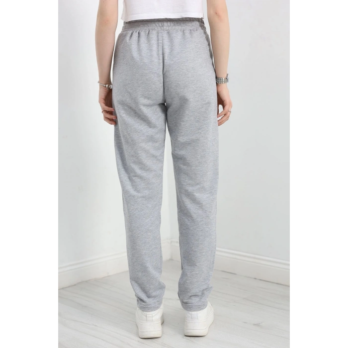 A Kalite 2 İplik Düz Paça Eşofman Altı Gri - 40509.1431.