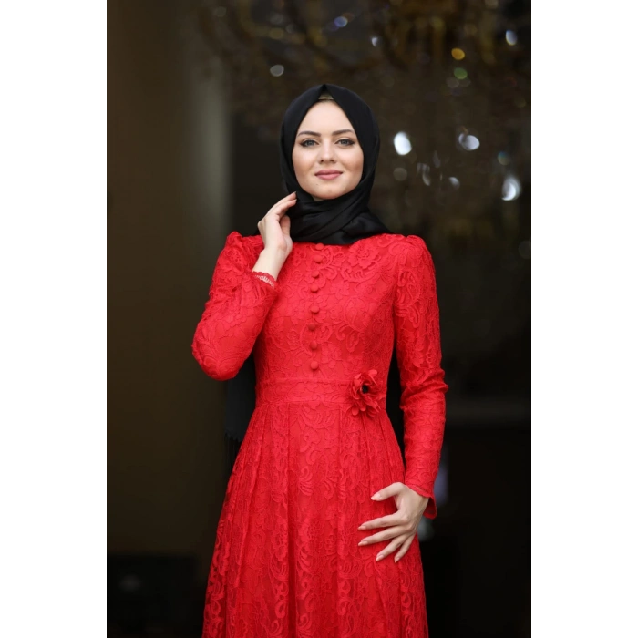 Ahunisa Henna Abiye Kırmızı 5646