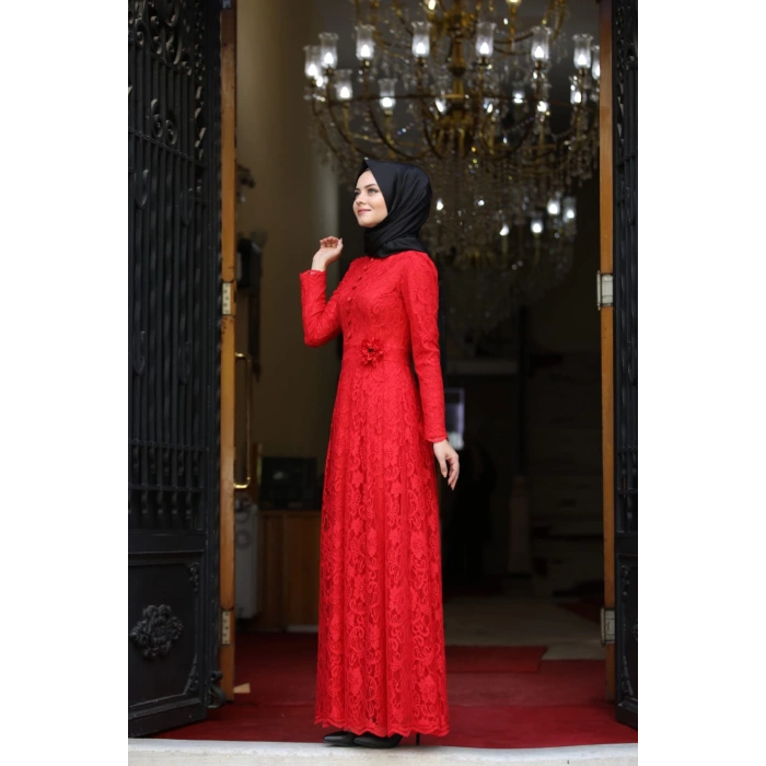 Ahunisa Henna Abiye Kırmızı 5646