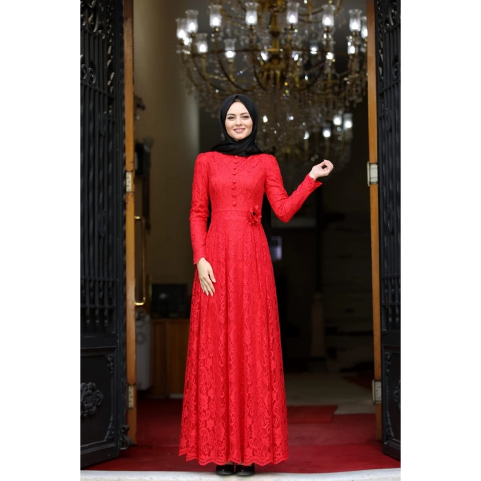 Ahunisa Henna Abiye Kırmızı 5646