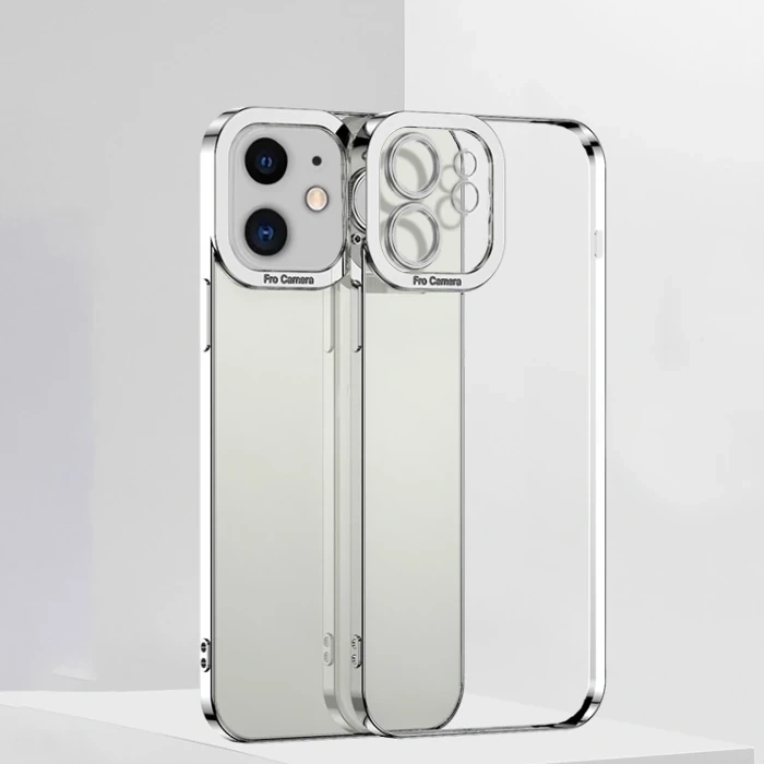 ALLY Fashion Series iPhone 11 6.1inç Kılıf Renkli Kenar Lazer Çerçeveli Silikon Kılıf-(1903)