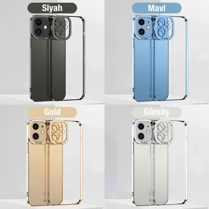ALLY Fashion Series iPhone 11 6.1inç Kılıf Renkli Kenar Lazer Çerçeveli Silikon Kılıf-(1903)