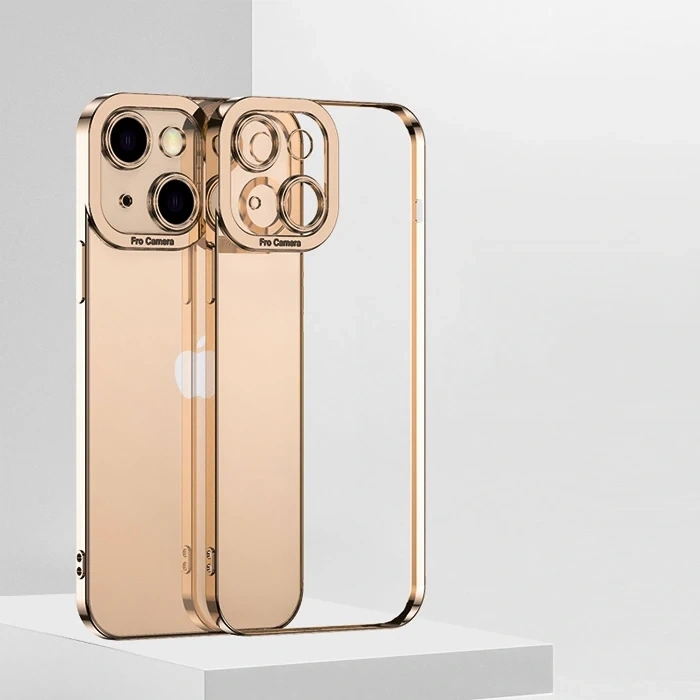 ALLY Fashion Series iPhone 13 Mini 5.4inç Kılıf Renkli Kenar Lazer Çerçeveli Silikon Kılıf-(1903)