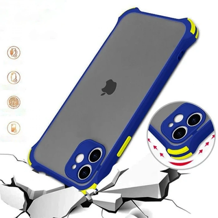Ally İPhone 11 6.1 İnch Shockproof Kamera Koruma Darbe Emici Kılıf-(1903)