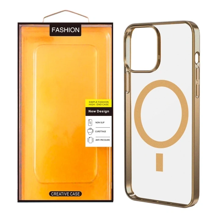 Ally iPhone 12 - 12 Pro 6.1inç Magsafe Uyumlu Renkli Kenar Silikon Kılıf-(1903)