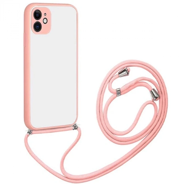 ALLY iPhone 12 6.1 Askılı Koruyucu Silikon Kılıf-(1903)