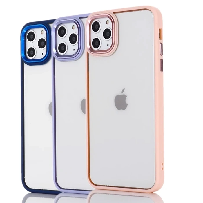 Ally iPhone 13 Pro 6.1inç Kılıf Parlak Renkli Çerçeveli Ultra Lüx TPU Silikon Kılıf-(1903)