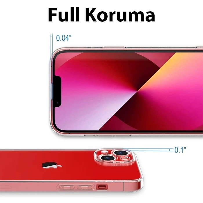 ALLY iPhone 14 6.1inç Crystal Clear Kamera Korumalı Sert PC Kılıf-(1903)