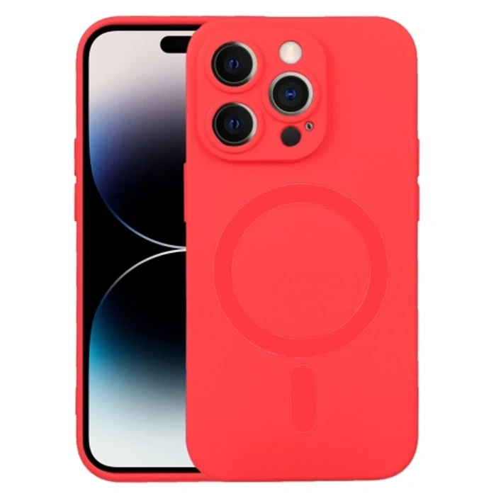 ALLY iPhone 14 Pro 6.1inç Liquid Silica Magsafe Uyumlu Silikon Kılıf-(1903)