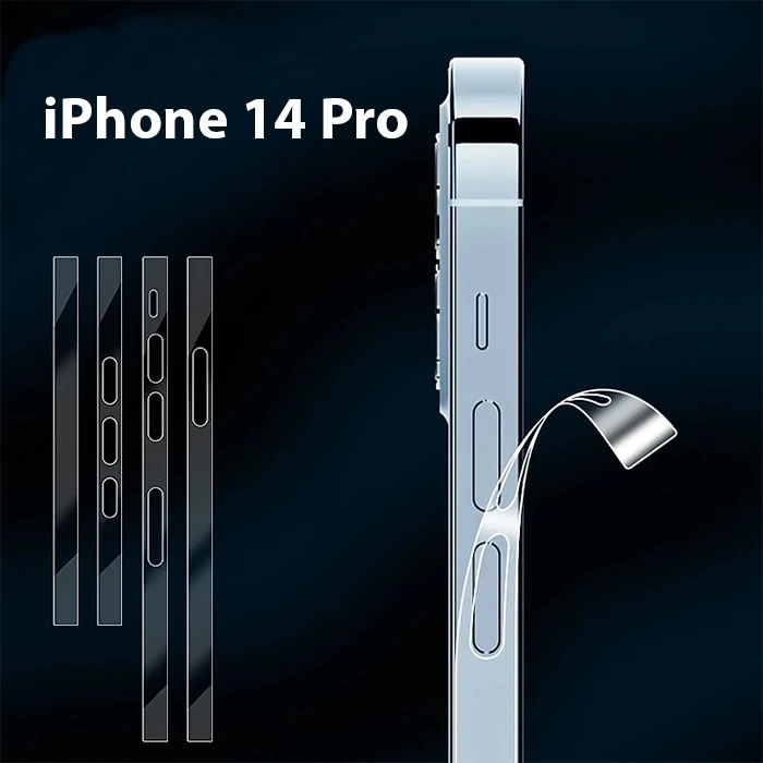 ALLY iPhone 14 Pro Hidrojel Hayalet Yan Alt Üst Kaplama Koruyucu Film-(1903)